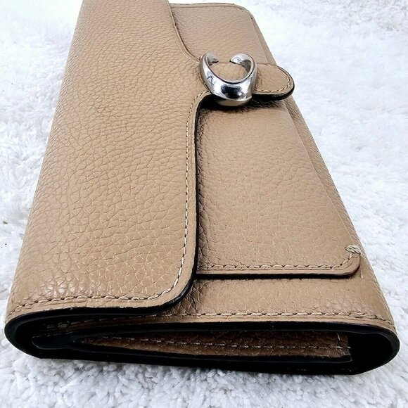 COACH 93983 Tabby Stone Pebble Leather Long Tri-Fold Wallet - Picture 5 of 15